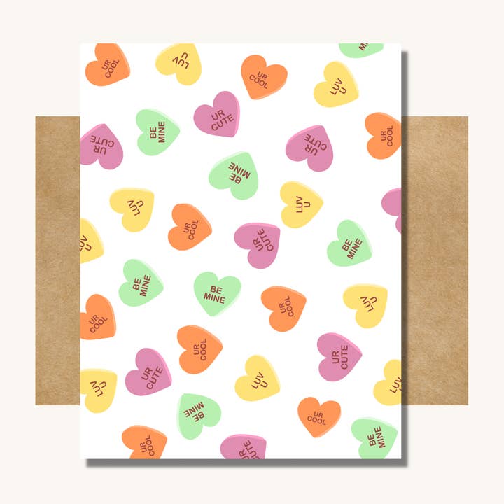 Carte Conversation Hearts — Carte de Saint-Valentin pour la vente par Kelly Scott Design Co