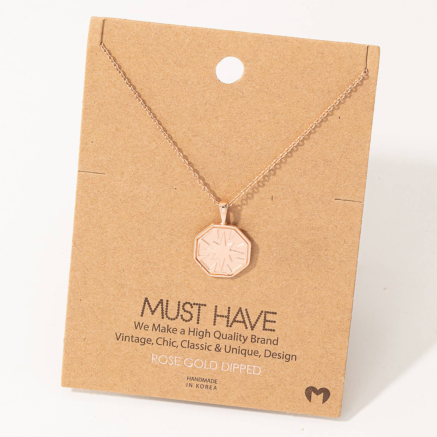 Fame Accessories - Venta al por mayor Collares con colgantes/abalorios - Collar con colgante de octágono North Star2