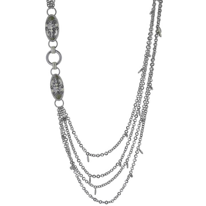 Psykedelisk hvirvler halskæde for engroshandel hos Lauren G Adams