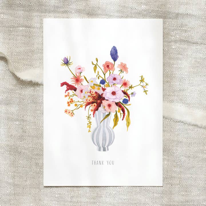 Tarjeta postal · Flores delicadas | Gracias para venta al por mayor de Leo La Douce GmbH