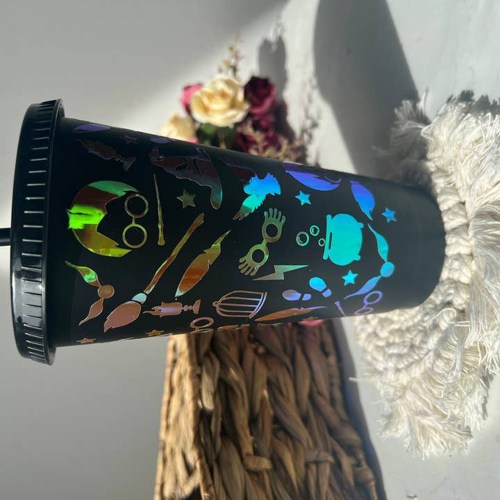 Hudaa & Co – wholesale Insulated mug/tumbler – Holographic Harry Potter Starbucks Cup Tumbler Personalised | Cold Cup | Straw | Custom | Reusable | Drinkware