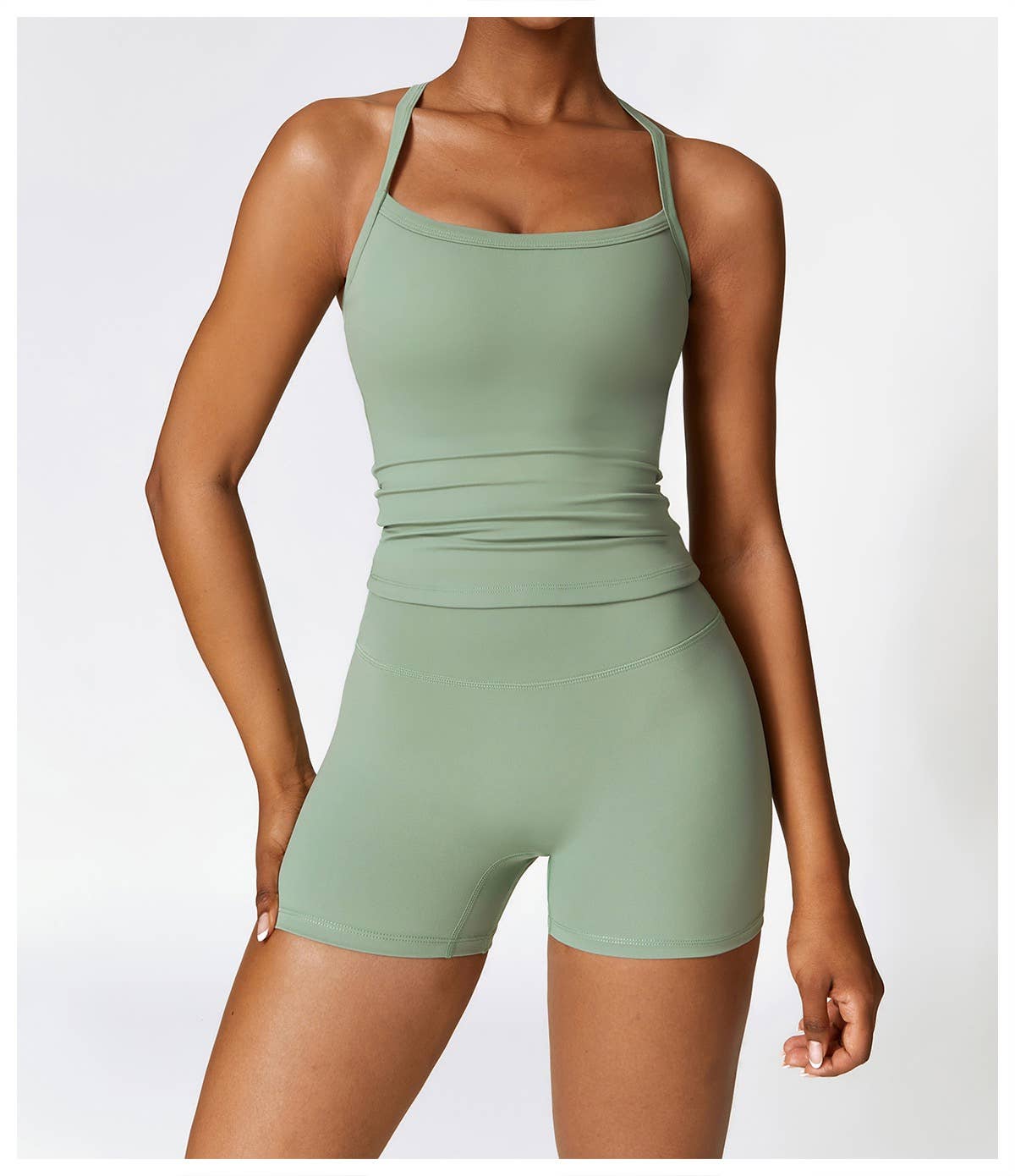 Mantra Active - Wholesale Activewear Set - Women's - Vesper Halter Neck Sports Bra & Shorts Activewear Set20