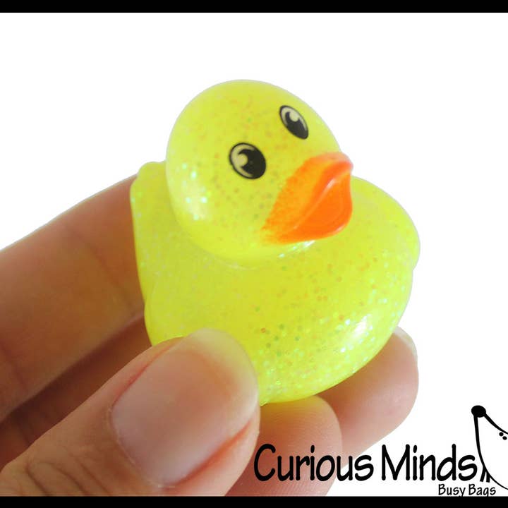 Curious Minds Toys - Wholesale Toy set – Kids - 1 Small Glitter Rubber Ducks - Rubber Duckies - Cute Novelty11