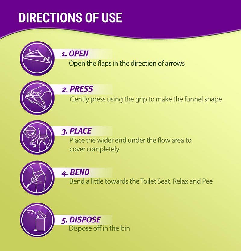 Peacock Pharma - Wholesale Hoes voor wc-bril - Pee Pro hygiënische wegwerp pee trechter - doos met 12 tellen5