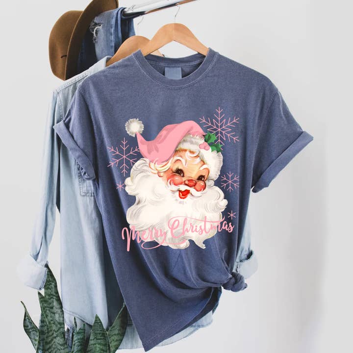STARCHIS - Wholesale Screen Printed T-Shirt - Women's - SCT-Y4369 Vintage Santa Claus Graphic T-shirt