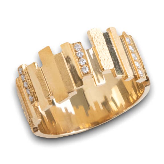 New York Vermeil- und Diamantring für den Großhandel von Naya Jewelry