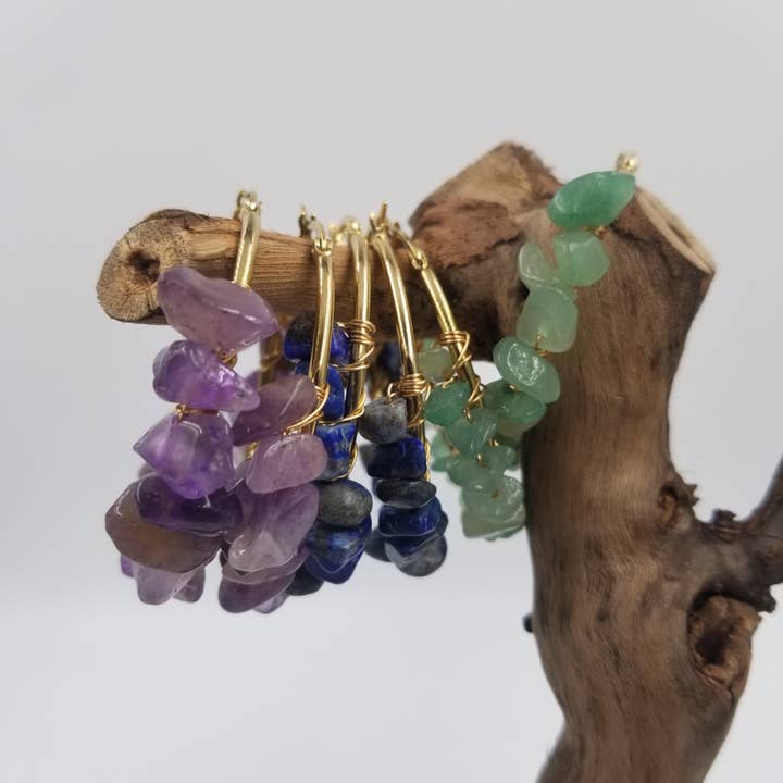 CHAKRA JEWELRY - Wholesale Hoop Earrings - Handmade Pacific Crystal Earrings3