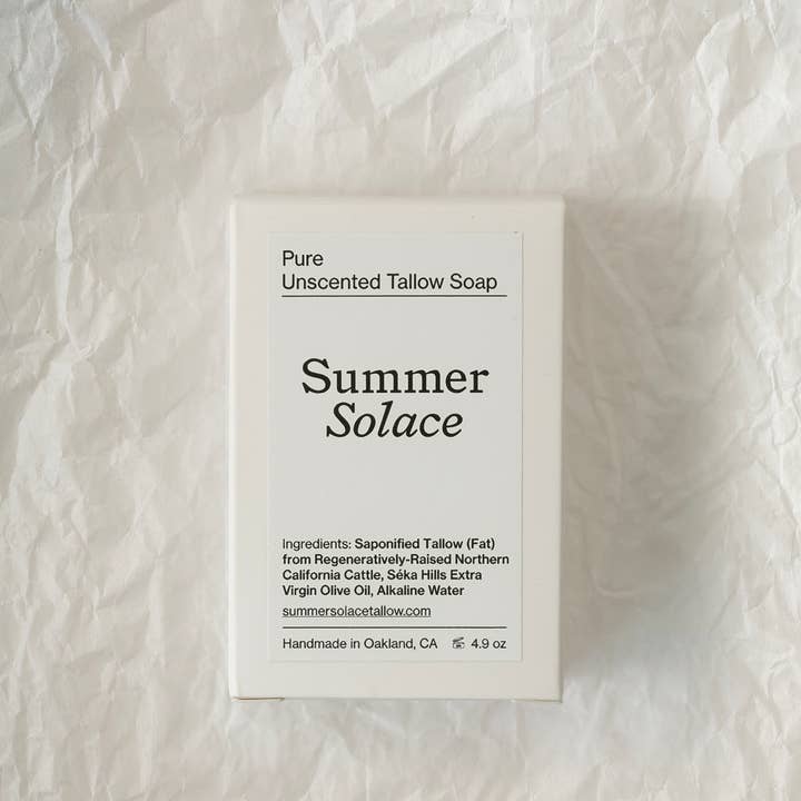 SUMMER SOLACE- Regenerative Tallow Beauty – wholesale Bar Soap – Pure Unscented Tallow Bar Soap – 4.9 oz3