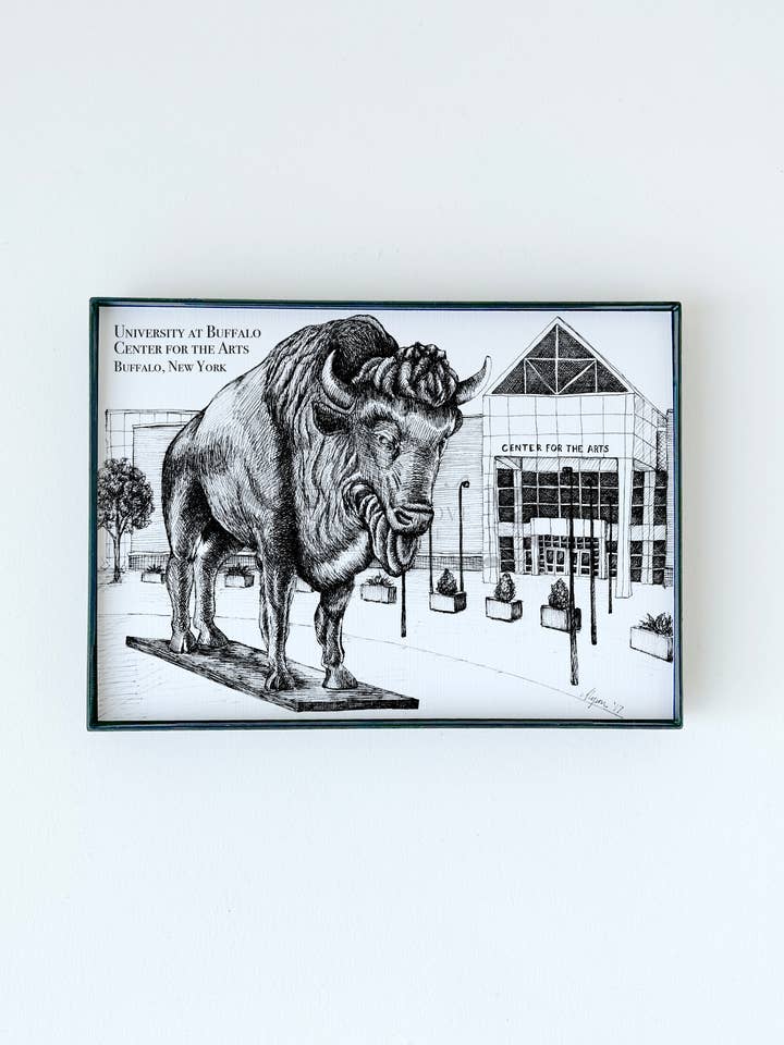 UB Center for the Arts Illustration Print - Buffalo, NY for wholesale by Rust Belt Love Paperie