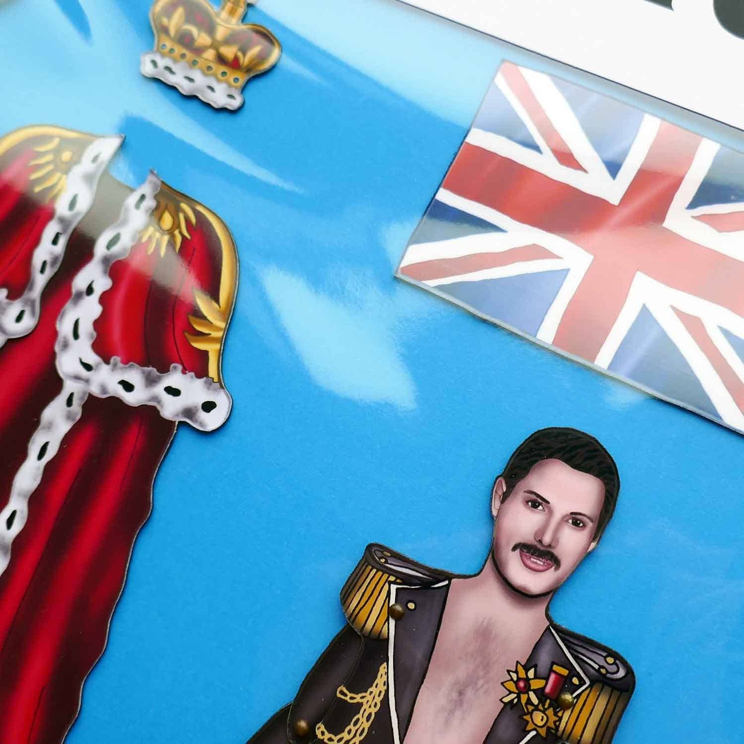 THE PAPER IDOLL - Vente Aimants - Aimant de réfrigérateur articulé ou ensemble Freddie Mercury (The Queen).9