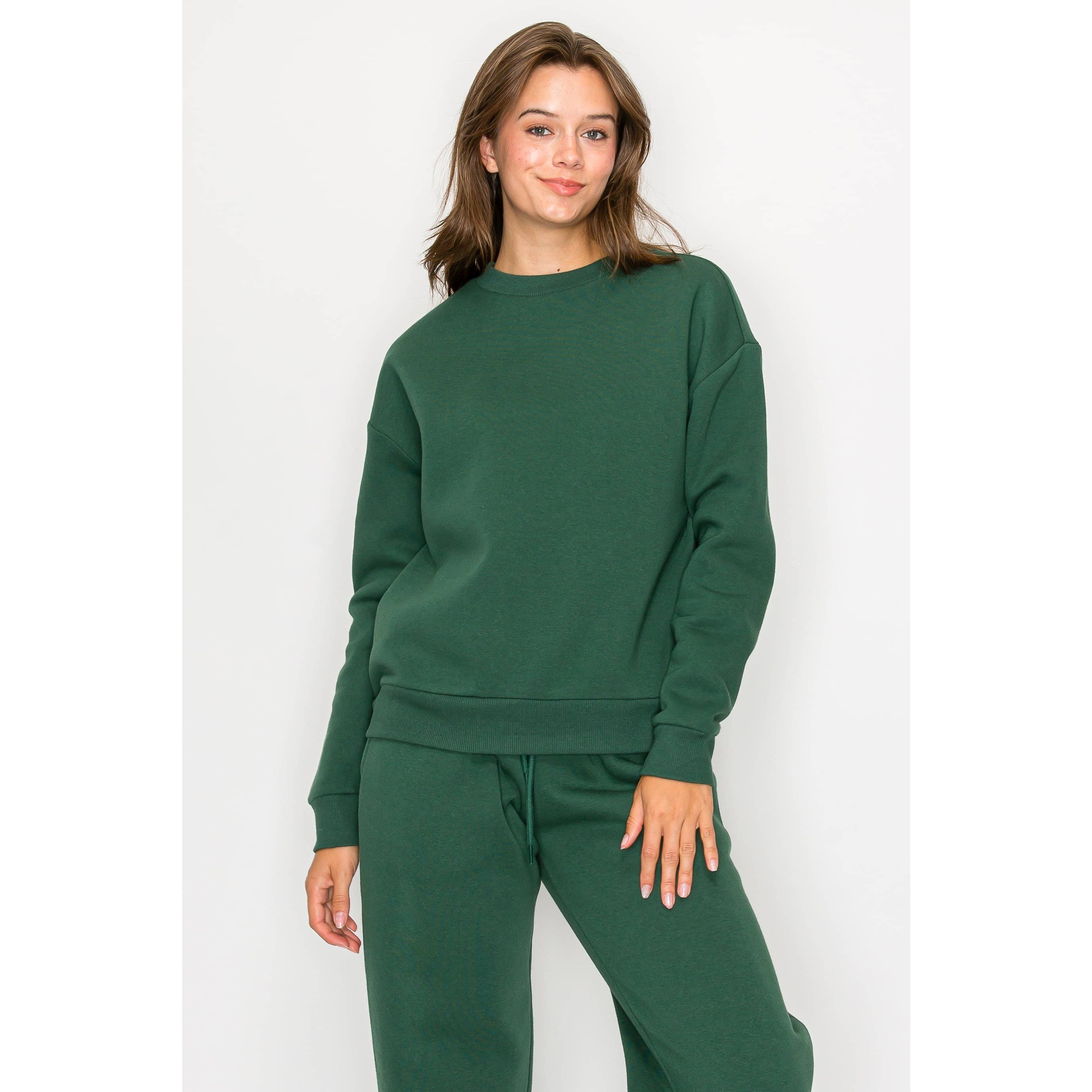 Timeless - Wholesale Sweatshirt - Women's - Oversized Crewneck Fleece Long Sleeve Sweatshirt6