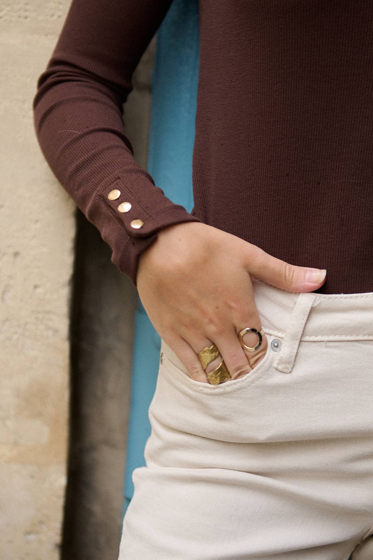 Nathael Paris - Wholesale T-Shirt - Women's - Ribbed cotton T-shirt7