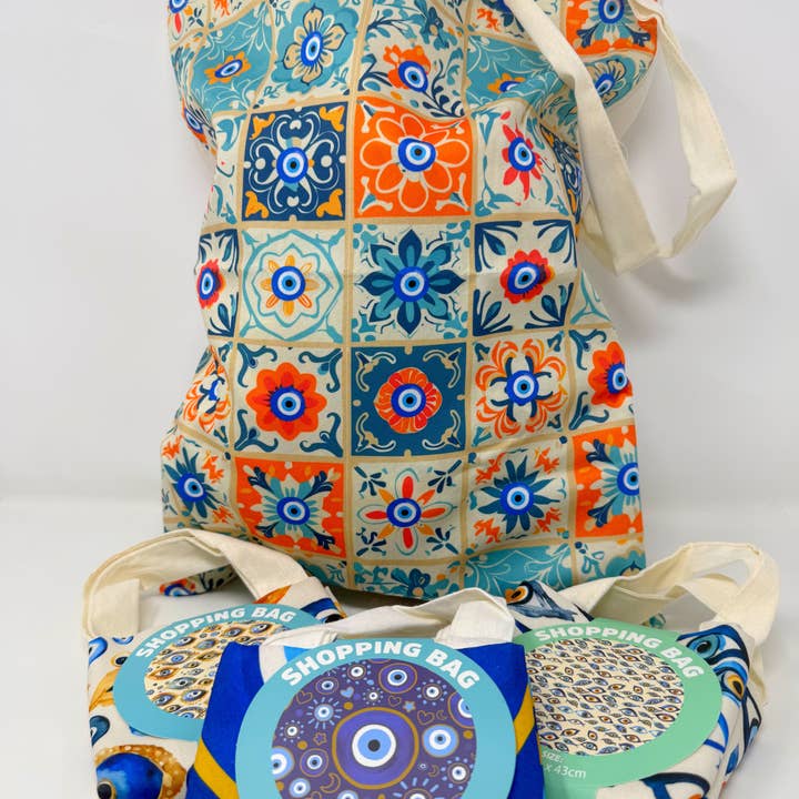 Nai Gifts - Wholesale Grocery/Shopping Bag - Evil Eye Design Shopping Bag 0