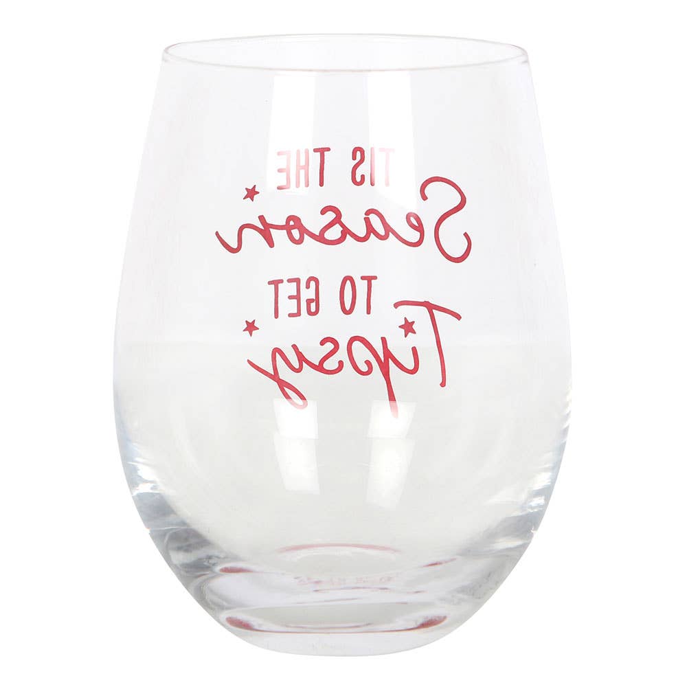 Something Different Wholesale - Wholesale Wine Glass - Season to Get Tipsy Stemless Christmas Glass2