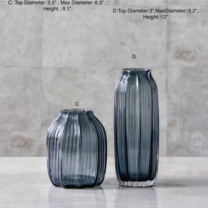 Noah Decoration – Großhandel Vasen – Modernes blau-grau-lila Glasvase Set9