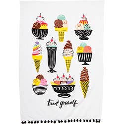 Ice Cream Tea Towels for wholesale by Paper Source Wholesale