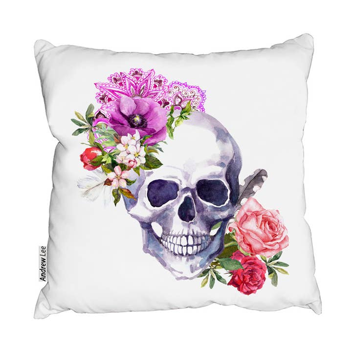 Puder - Kranie med blomster (Pude) for engroshandel hos Benjamin Tate Design