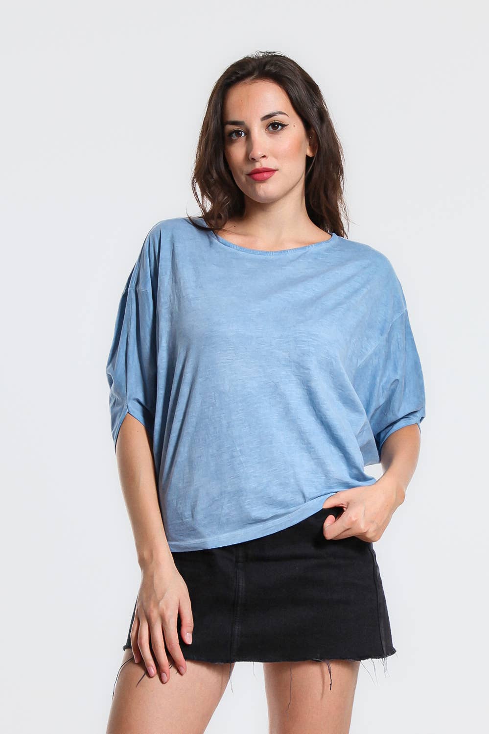 TINA Stephens Italy/Tees By Tina - Wholesale T-Shirt - Women's - Omaria Batwing Crop Top (BSS171)15