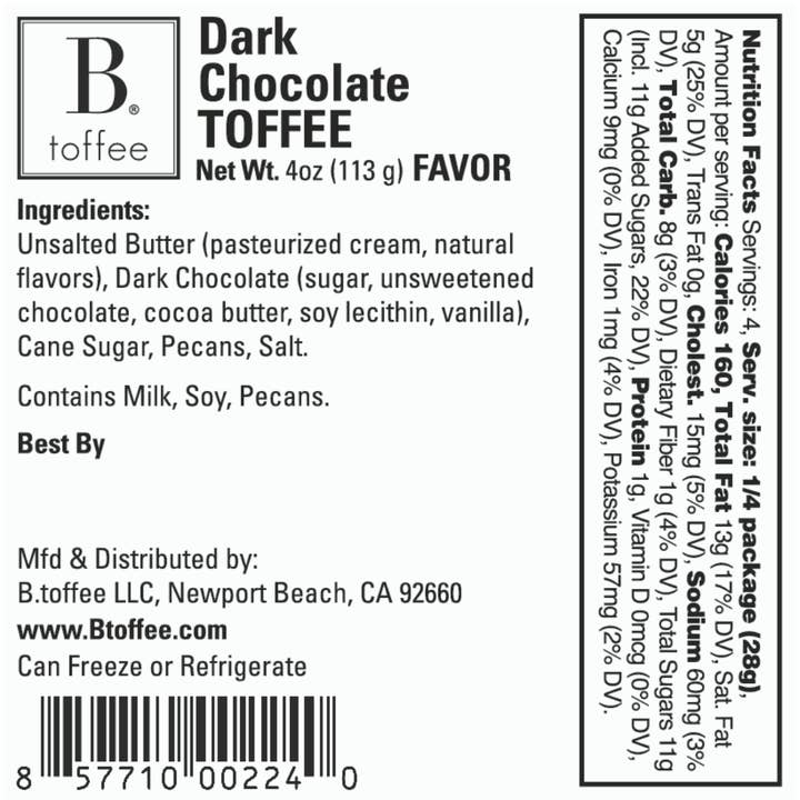 B. Toffee & Treats - Vente Coffrets cadeaux - Coffret cadeau 4 oz avec logo d'entreprise personnalisé B. Toffee6