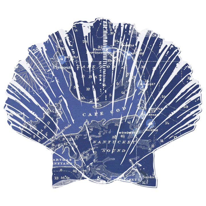 Asciugamano bianco con smerlo in stile nautico/Cape Cod & Islands per la vendita all'ingrosso da parte di Ox Bow Decor