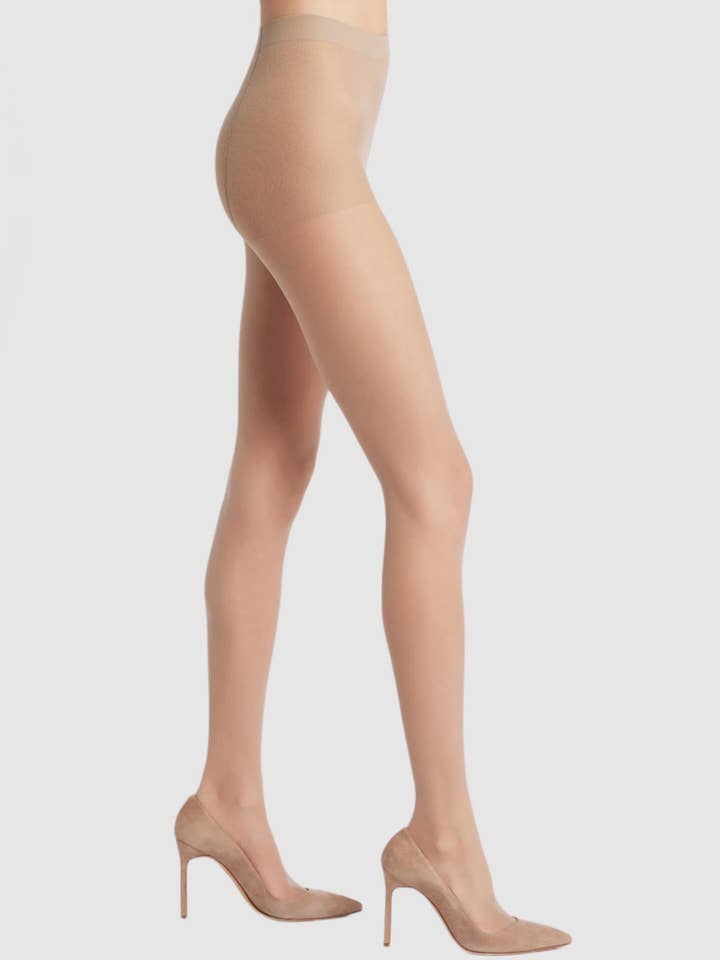 15 Denier Silky Slimming Sheer Tights - 2 Pack - Nude for wholesale on Faire