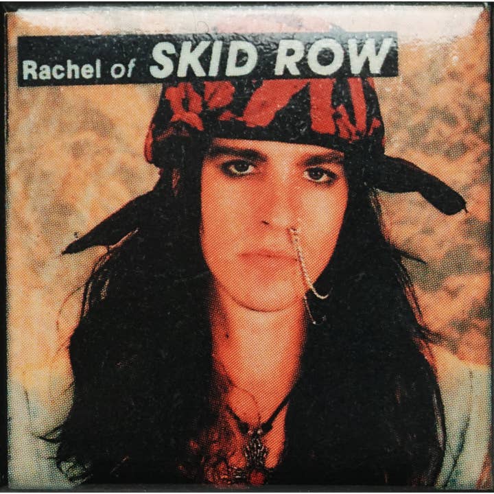 Pin-on Button - 1.5 Inch - Skid Row - Rachel for wholesale by Square Deal Recordings & Supplies