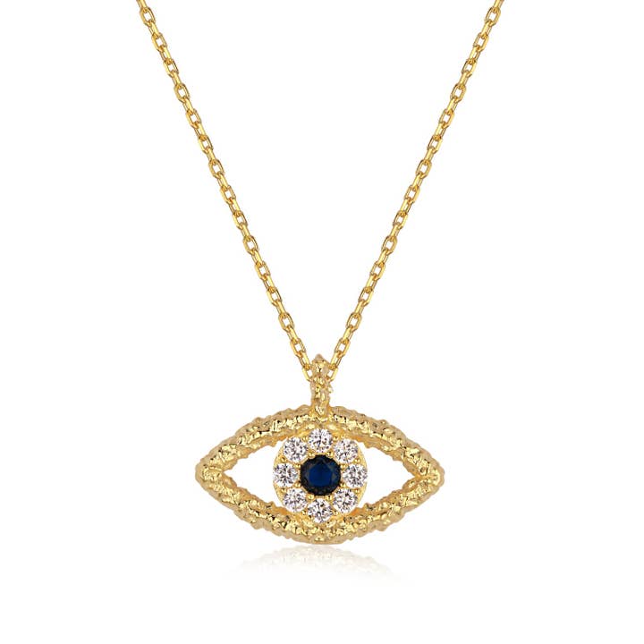 Dunkelblaues Auge Design Augen Halskette für den Großhandel von Glamie Jewelry