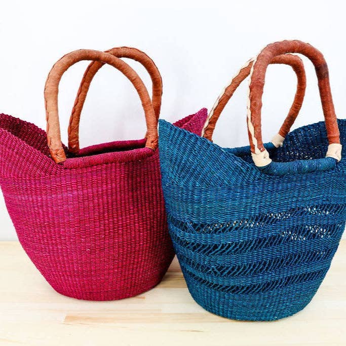 Gitzell FairTrade - Wholesale Grocery/Shopping Bag - U-Shopper Tote Basket Bag, Solid10