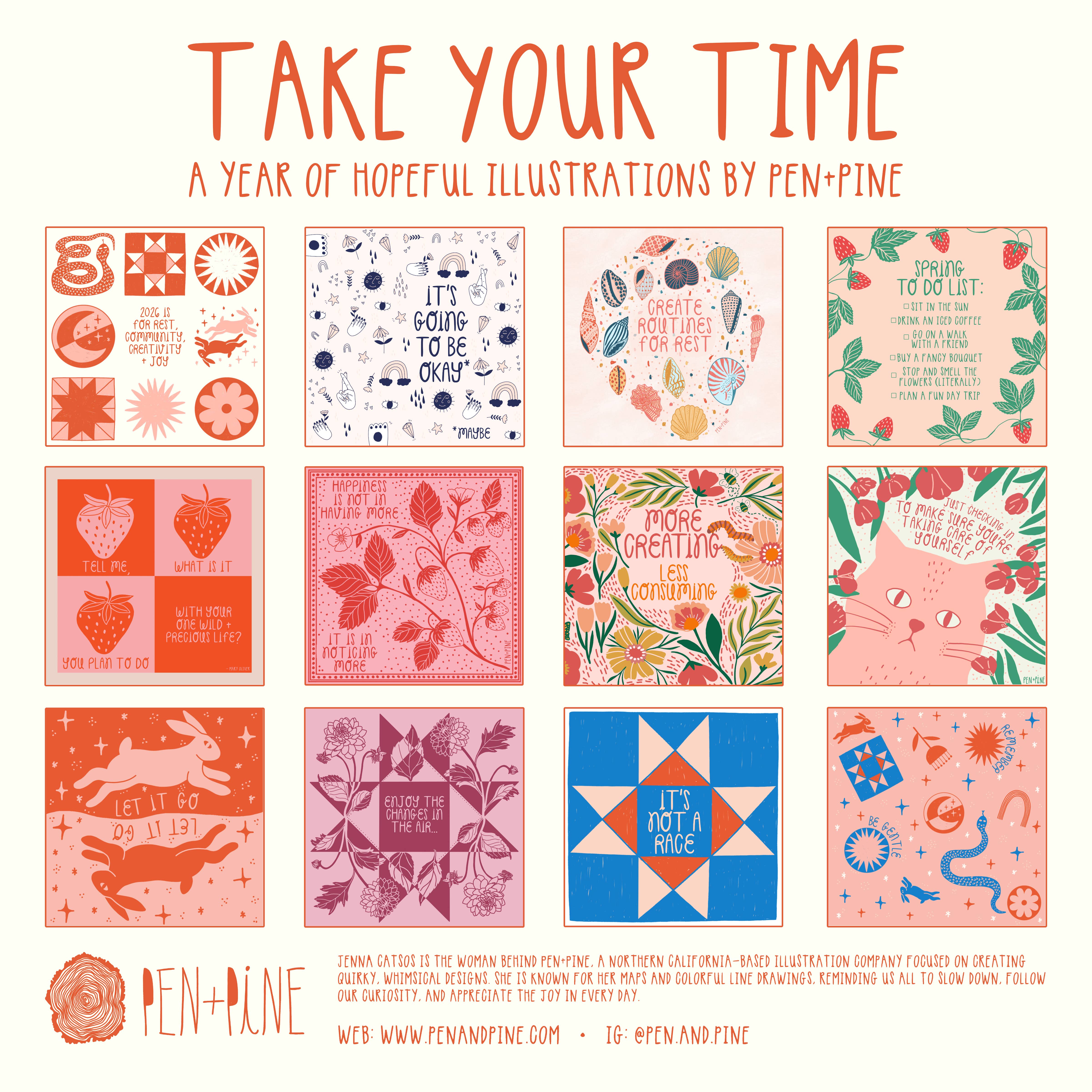 Pen+Pine - Wholesale Calendar - 2026 Wall Calendar1