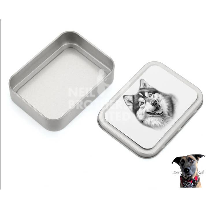 Storms Style - Wholesale Pet Treat Jar - Dog - Black and Grey Small Dog Metal Treat Tin - lots of breeds1