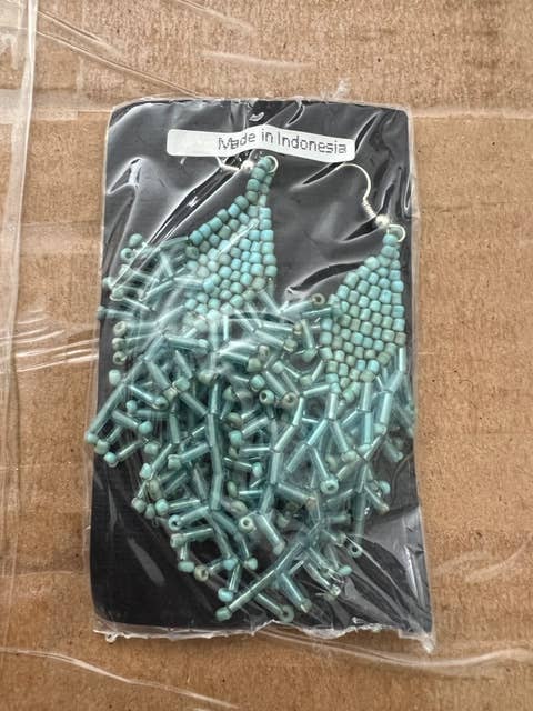 Erik & Mike - Wholesale Dangle Earrings - Seed Bead Fringe Earrings  and bugle beads _ turquoise1