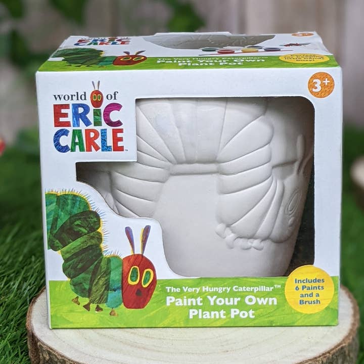 Den mycket hungriga larven målar din egen växtkruka - Barnens hantverkssats för wholesale av Robert Frederick Ltd