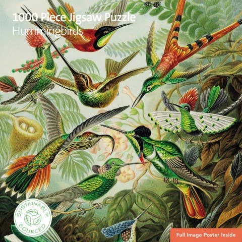 Flame Tree Gift – wholesale Puzzle – Adult – Adult Sustainable Jigsaw Puzzle V&A: Hummingbirds