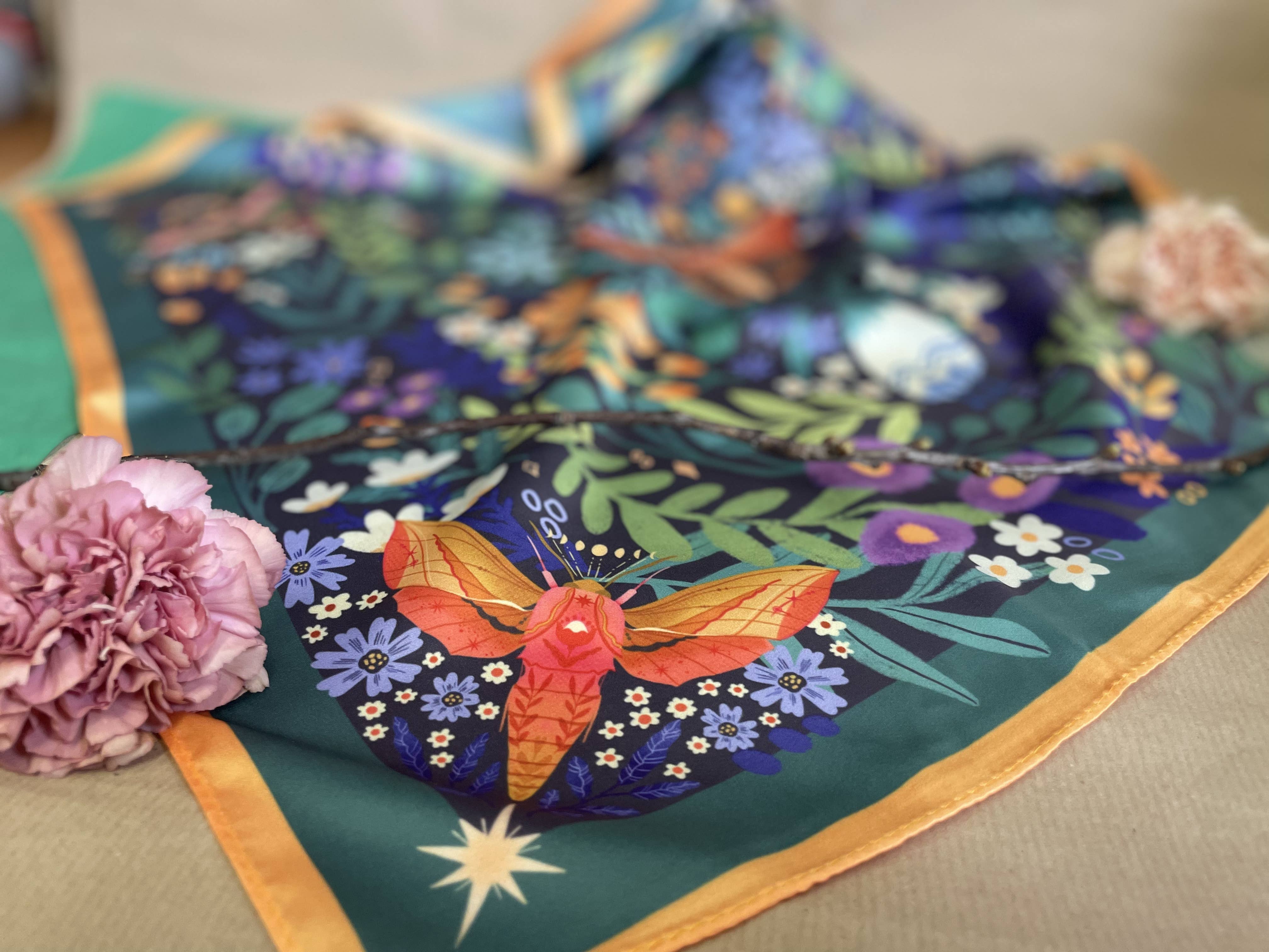 Split Moon Studios - Wholesale Scarf - Women's - Rebirth Moth Motive Scarf2