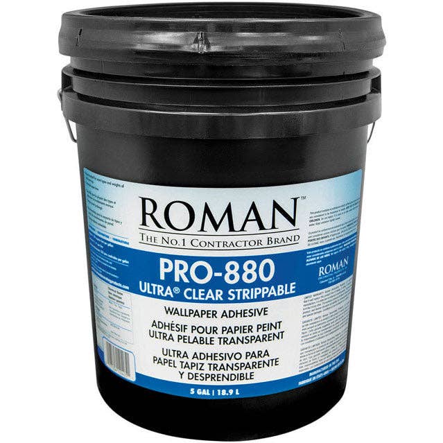 Roman PRO-880 Ultra Clear Wallpaper Adhesive 5 gal for wholesale by Everyday Supply Co