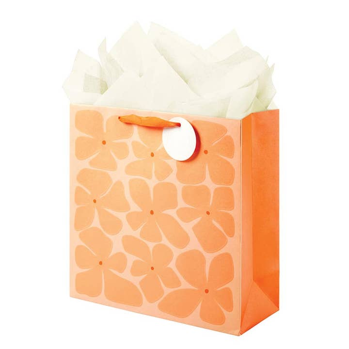 Modern Color Floral Gift Bag - Large Square for wholesale by The Gift Wrap Company