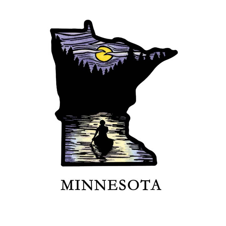 Sarah Angst Art - Wholesale Postcard - Custom Name Dropped State Postcards - Pack of 10011