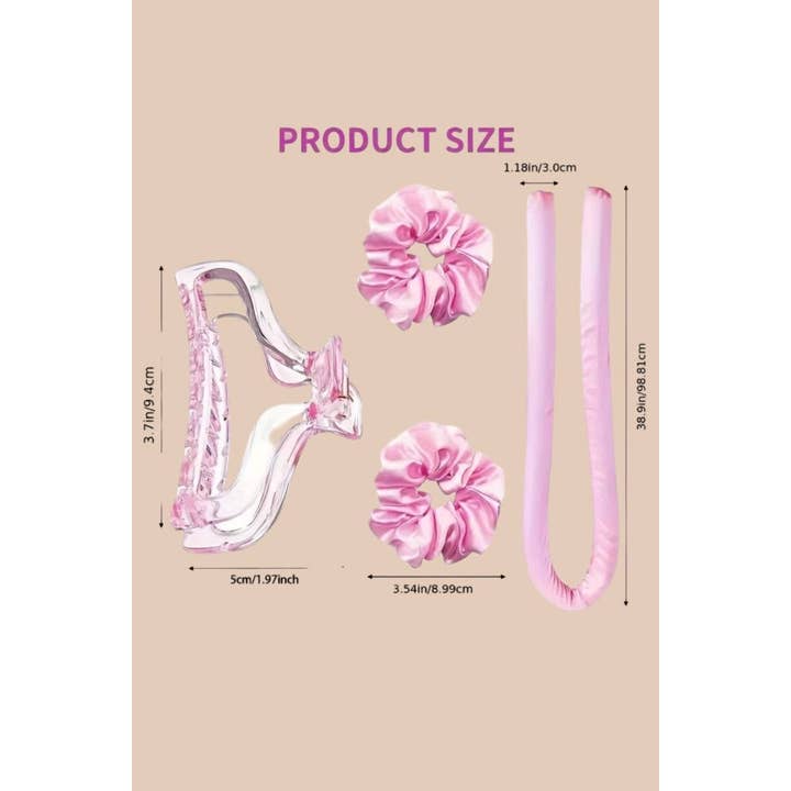 WHITE Heatless Hair Curler Curling Set for wholesale on Faire2