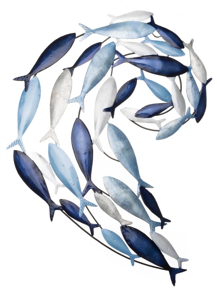 Gran grupo de peces en espiral azul para venta al por mayor de Shoeless Joe Ltd