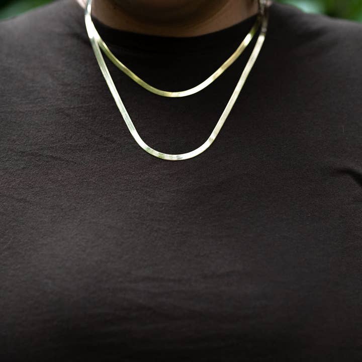 Herringbone Chain Necklace for wholesale by Chouette Designs