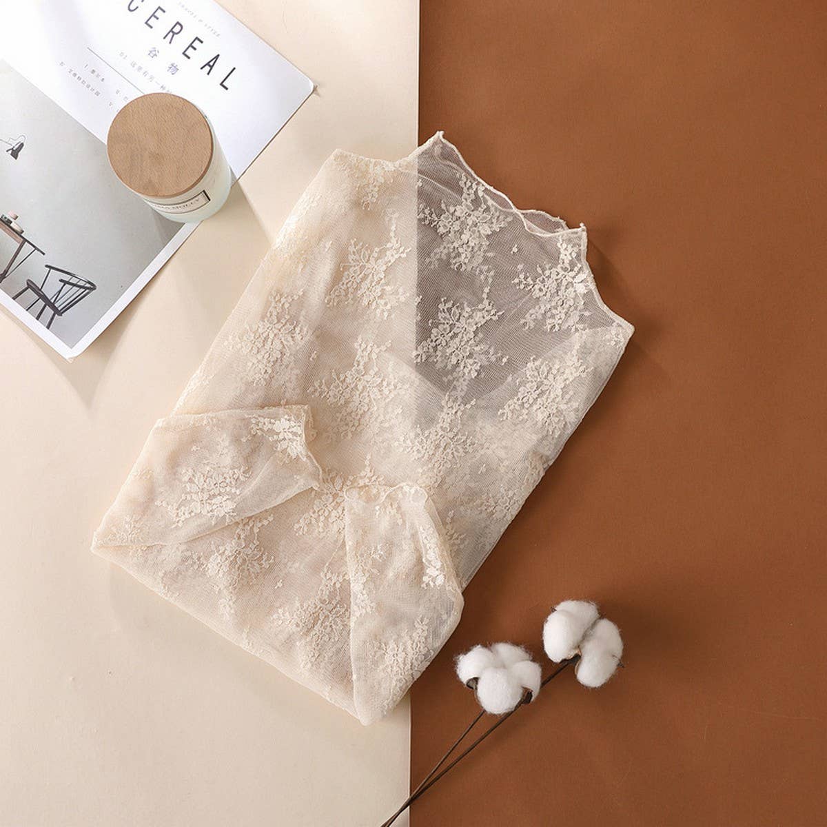 ACCITY - Wholesale Blouse - Women's - Semi Sheer Mesh Lace Sexy Slim Bottoming Shirt_CWTBLL26622