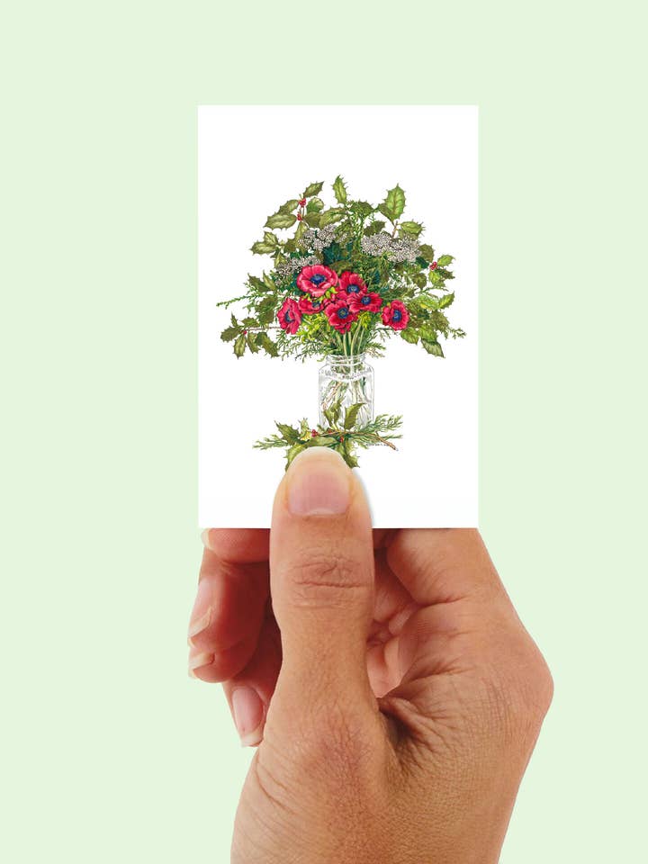 Gift Enclosure Card - Holly Holiday for wholesale by Vivid Cottage