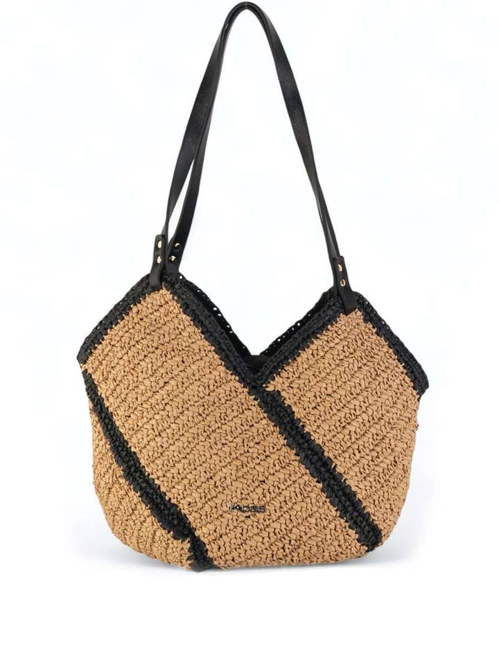 TOTE FIBRA NATURAL, CON CREMALLERA, COLOR TOSTADO (KB3822605 para venta al por mayor de Kbas