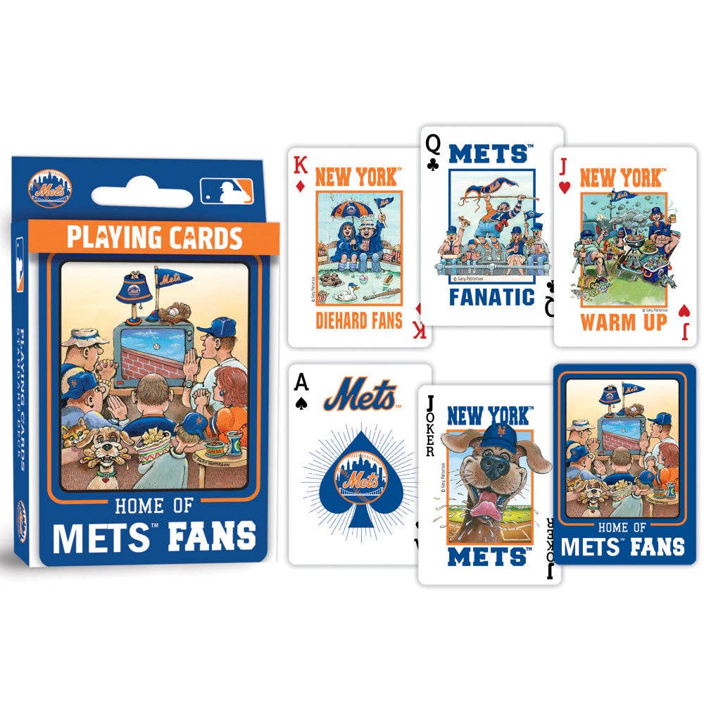 Masterpieces Puzzles - Vente Jeu de cartes - Jeu de cartes à jouer New York Mets Fan Deck - 54 cartes2