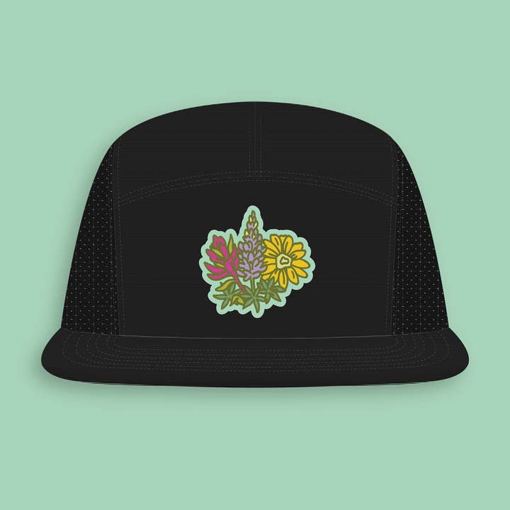 Wildflower Trio 5-Panel Hat for wholesale by Katie Cooney | Artist