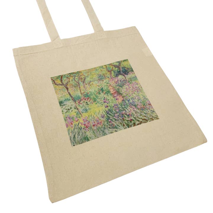 Monet The Artist's Garden in Geverny (1900) Canvas Tote Bag for wholesale by ZZZEBRAAA LIMITED
