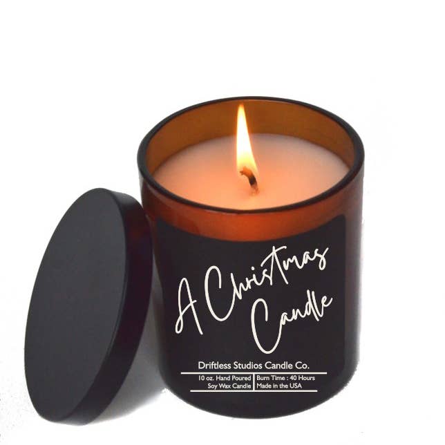 Driftless Studios - Wholesale Jar/Filled Candle - A Christmas Candle Soy wax Candles - 10oz Candle With Lid
