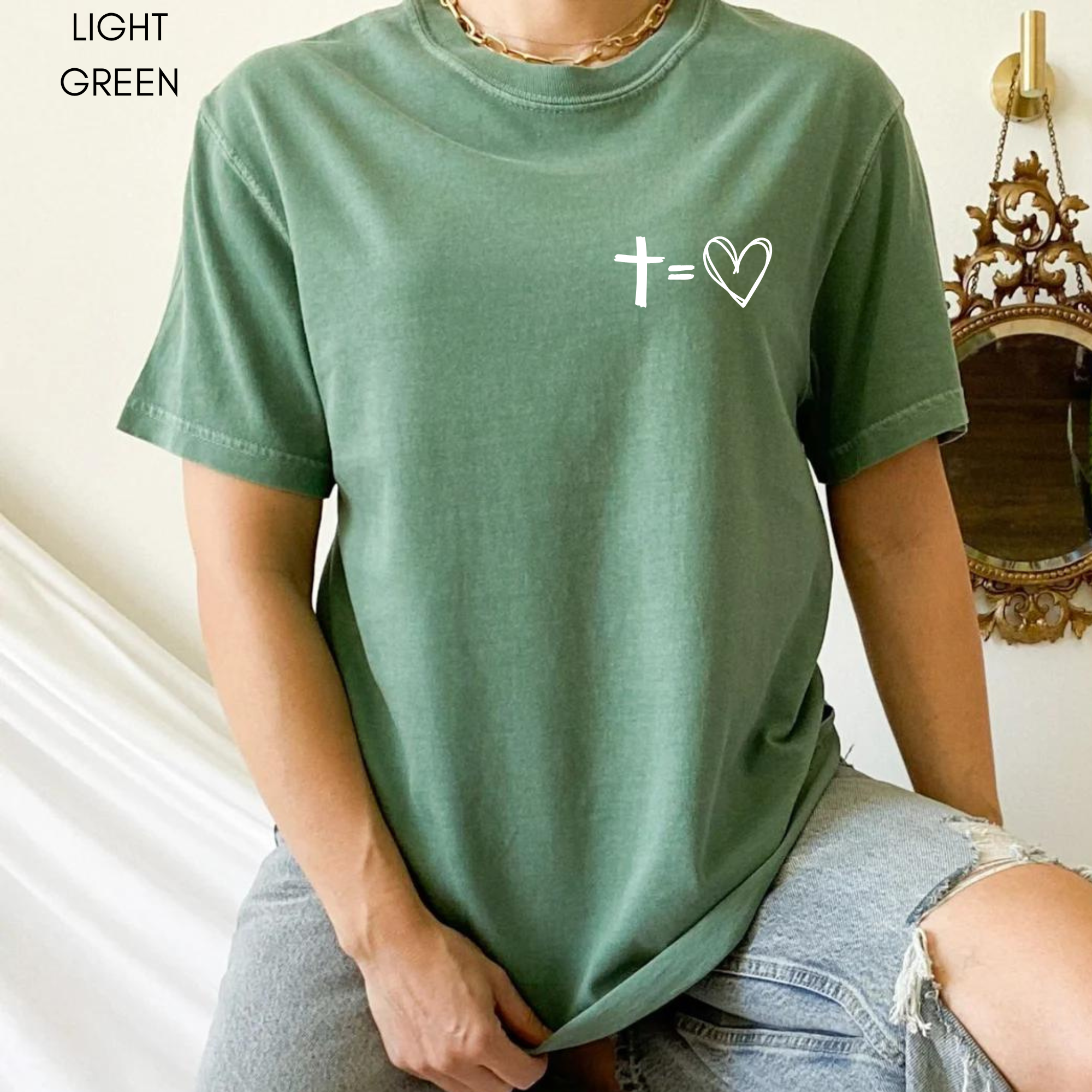 Faith & Life Christian Brands - Wholesale Screen Printed T-Shirt - Women's - Jesus Has My Back Comfort Colors Heavyweight T-Shirt24