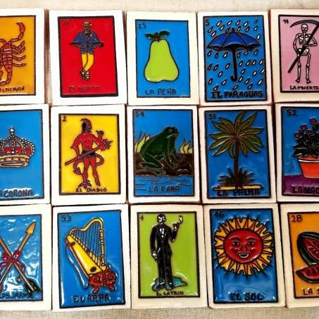 Arara Enterprises - Wholesale Coasters - Loteria tile assortment1