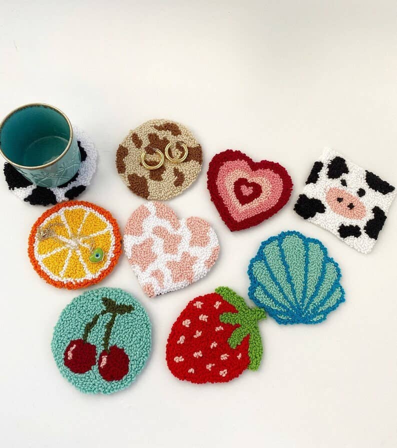 Honey Art and Nature - Wholesale Coasters - Punch Needle Coasters, Keychain, Pin, Badge,Magnet,Hair Clip7